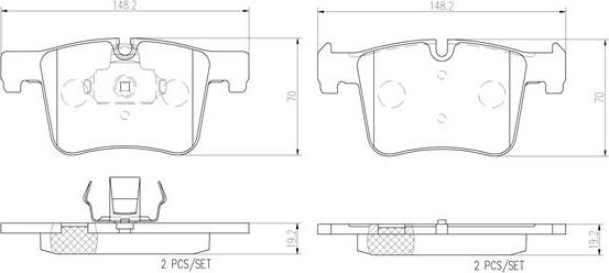 Brembo P06075N - Kit de plaquettes de frein, frein à disque cwaw.fr