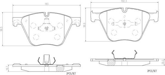 Brembo P06073N - Kit de plaquettes de frein, frein à disque cwaw.fr