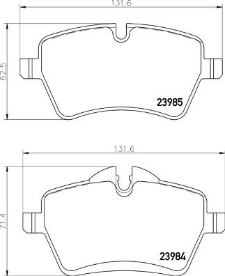 Brembo P 06 104 - Kit de plaquettes de frein, frein à disque cwaw.fr