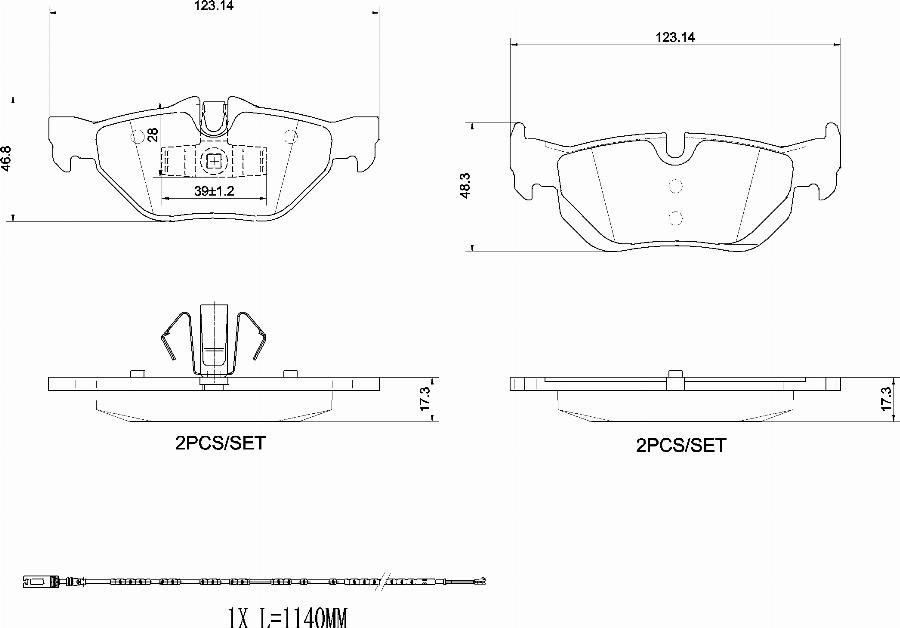 Brembo P06105N - Kit de plaquettes de frein, frein à disque cwaw.fr