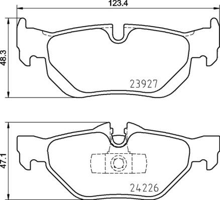 Brembo P 06 105 - Kit de plaquettes de frein, frein à disque cwaw.fr