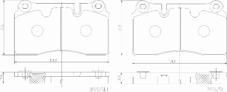 Brembo P02002N - Kit de plaquettes de frein, frein à disque cwaw.fr