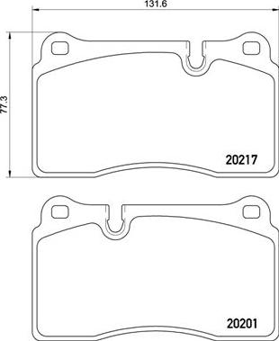 Brembo P 02 002 - Kit de plaquettes de frein, frein à disque cwaw.fr