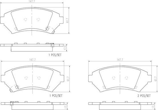 Brembo P07006N - Kit de plaquettes de frein, frein à disque cwaw.fr