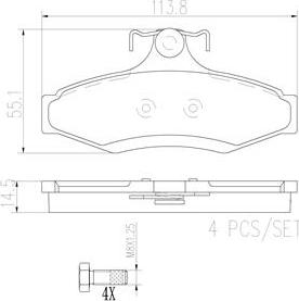 Brembo P15005N - Kit de plaquettes de frein, frein à disque cwaw.fr