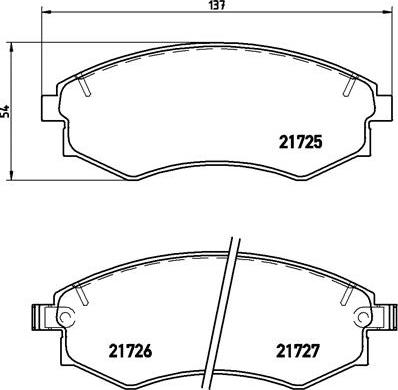 Brembo P 15 011 - Kit de plaquettes de frein, frein à disque cwaw.fr