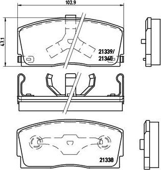 Brembo P 16 005 - Kit de plaquettes de frein, frein à disque cwaw.fr