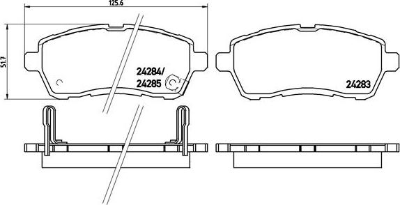 Brembo P 16 013X - Kit de plaquettes de frein, frein à disque cwaw.fr