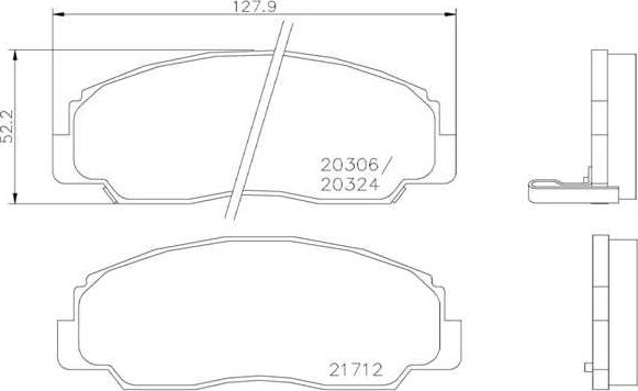 Brembo P 16 012 - Kit de plaquettes de frein, frein à disque cwaw.fr