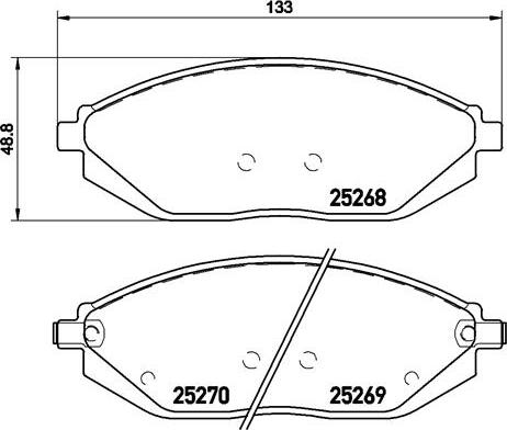 Brembo P 10 054 - Kit de plaquettes de frein, frein à disque cwaw.fr