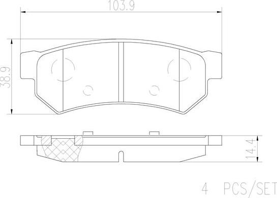 Brembo P10053N - Kit de plaquettes de frein, frein à disque cwaw.fr