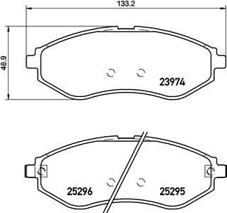 Brembo P 10 057 - Kit de plaquettes de frein, frein à disque cwaw.fr