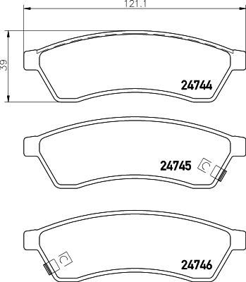 Brembo P10060N - Kit de plaquettes de frein, frein à disque cwaw.fr