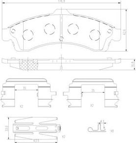 Brembo P10009N - Kit de plaquettes de frein, frein à disque cwaw.fr