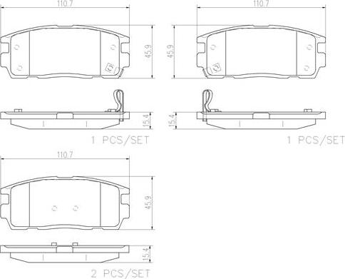 Brembo P10004N - Kit de plaquettes de frein, frein à disque cwaw.fr