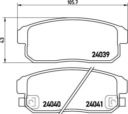 Brembo P 10 005 - Kit de plaquettes de frein, frein à disque cwaw.fr