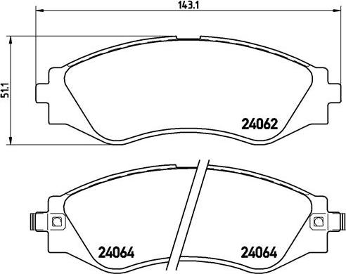 Brembo P 10 006 - Kit de plaquettes de frein, frein à disque cwaw.fr