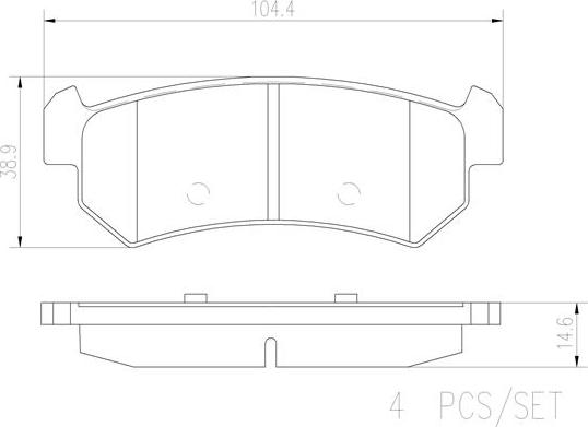 Brembo P10001N - Kit de plaquettes de frein, frein à disque cwaw.fr