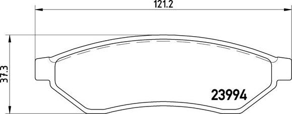 Brembo P 10 008 - Kit de plaquettes de frein, frein à disque cwaw.fr