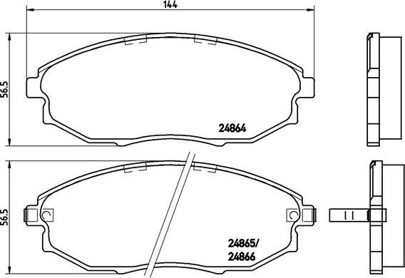 Brembo P 10 007 - Kit de plaquettes de frein, frein à disque cwaw.fr