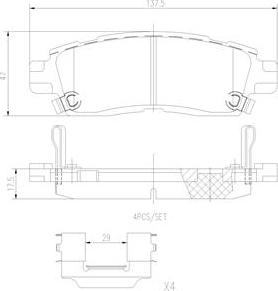 Brembo P10010N - Kit de plaquettes de frein, frein à disque cwaw.fr