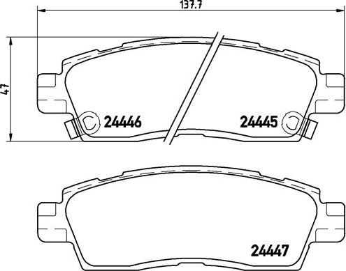 Brembo P 10 010 - Kit de plaquettes de frein, frein à disque cwaw.fr