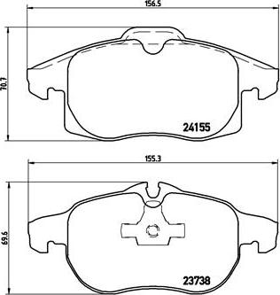 Brembo P 10 011 - Kit de plaquettes de frein, frein à disque cwaw.fr