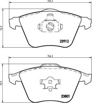 Brembo P 10 012 - Kit de plaquettes de frein, frein à disque cwaw.fr