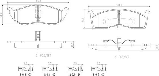 Brembo P11008N - Kit de plaquettes de frein, frein à disque cwaw.fr