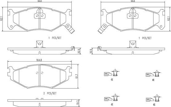 Brembo P11007N - Kit de plaquettes de frein, frein à disque cwaw.fr