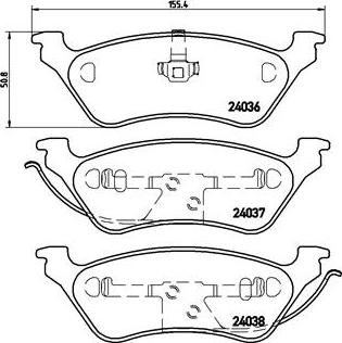 Brembo P 11 014 - Kit de plaquettes de frein, frein à disque cwaw.fr