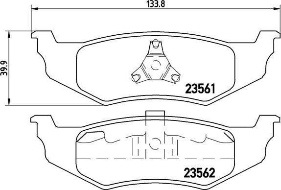 Brembo P 11 010 - Kit de plaquettes de frein, frein à disque cwaw.fr