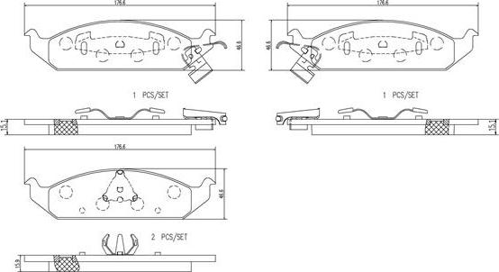 Brembo P11011N - Kit de plaquettes de frein, frein à disque cwaw.fr