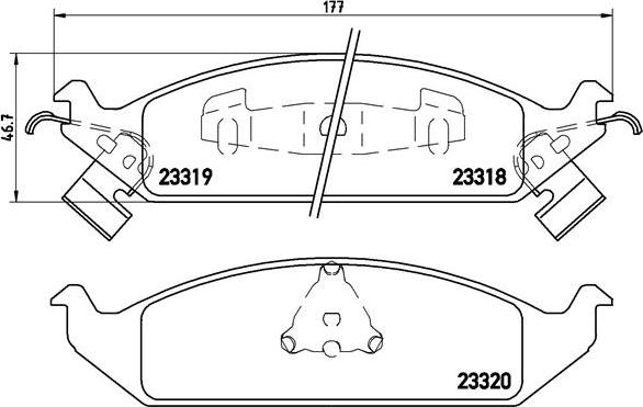 Brembo P 11 011 - Kit de plaquettes de frein, frein à disque cwaw.fr