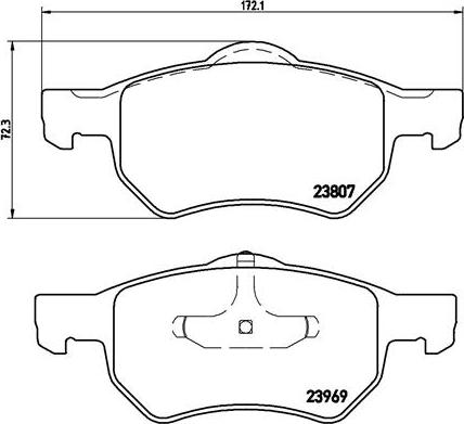 Brembo P 11 013 - Kit de plaquettes de frein, frein à disque cwaw.fr