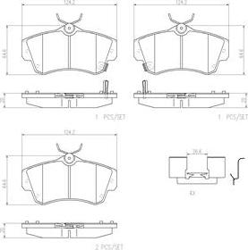 Brembo P11012N - Kit de plaquettes de frein, frein à disque cwaw.fr