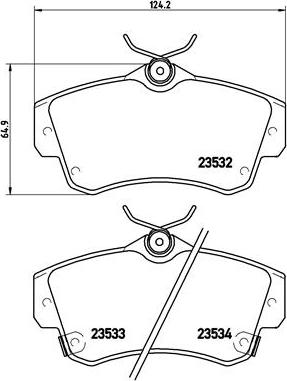 Brembo P 11 012 - Kit de plaquettes de frein, frein à disque cwaw.fr