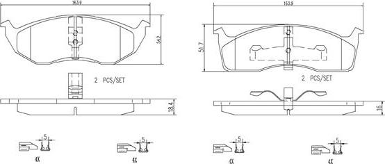 Brembo P11030N - Kit de plaquettes de frein, frein à disque cwaw.fr