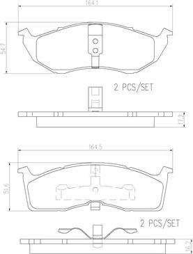 Brembo P11038N - Kit de plaquettes de frein, frein à disque cwaw.fr