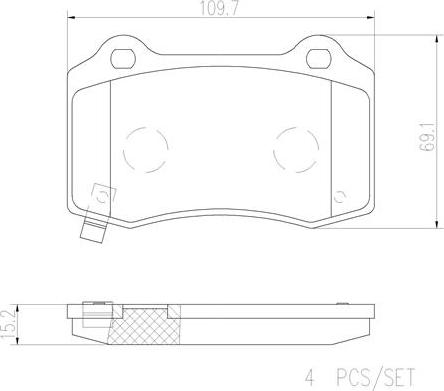 Brembo P11024N - Kit de plaquettes de frein, frein à disque cwaw.fr