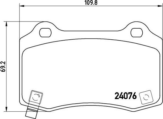 Brembo P 11 024 - Kit de plaquettes de frein, frein à disque cwaw.fr