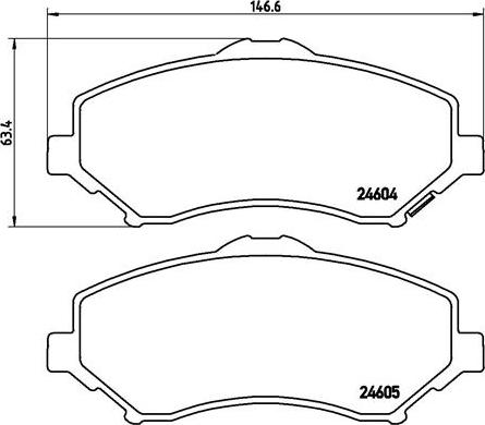 Brembo P 11 025 - Kit de plaquettes de frein, frein à disque cwaw.fr