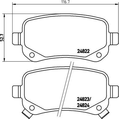 Brembo P 11 021 - Kit de plaquettes de frein, frein à disque cwaw.fr