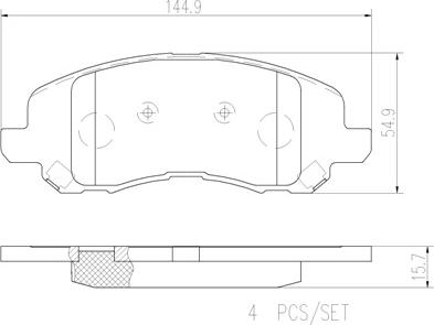 Brembo P18001N - Kit de plaquettes de frein, frein à disque cwaw.fr