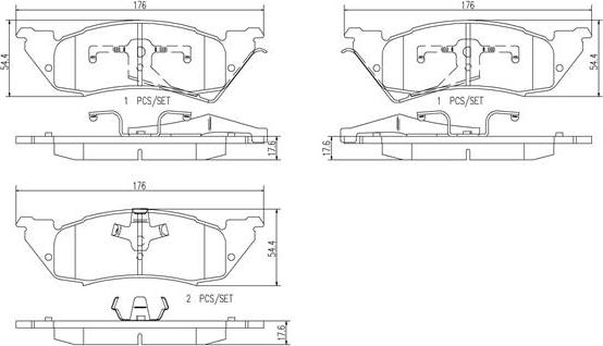 Brembo P18021N - Kit de plaquettes de frein, frein à disque cwaw.fr