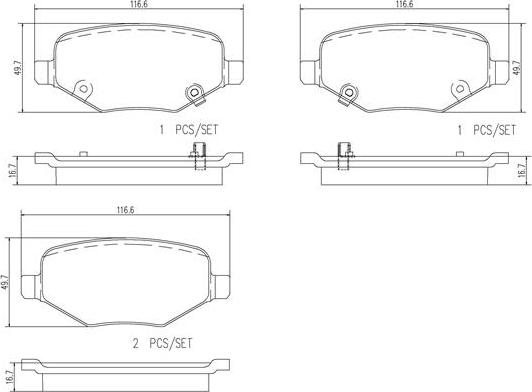 Brembo P18028N - Kit de plaquettes de frein, frein à disque cwaw.fr