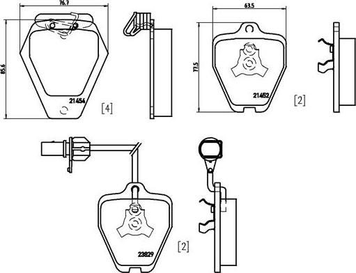 Brembo P 85 096 - Kit de plaquettes de frein, frein à disque cwaw.fr