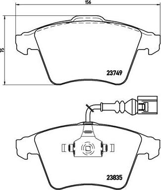 Brembo P 85 090 - Kit de plaquettes de frein, frein à disque cwaw.fr