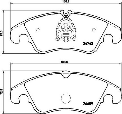 Brembo P 85 098 - Kit de plaquettes de frein, frein à disque cwaw.fr