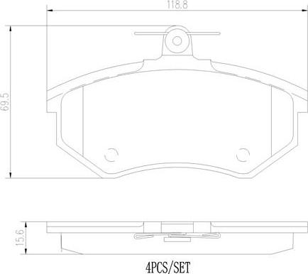 Brembo P85093N - Kit de plaquettes de frein, frein à disque cwaw.fr